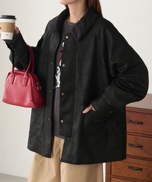 BONLECILL | ラグランスリーブ 襟コーデュロイ エステルピーチカバーオール/ジャケット(カバーオール)