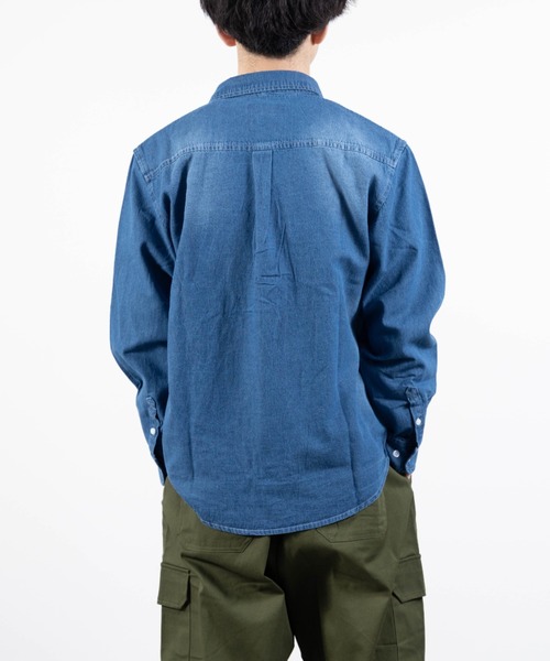 INNOCENT（イノセント）の「『6.5oz ライトデニムシャツ』（シャツ/ブラウス・メンズ・ネイビー/ブルー・L/LL/M）」の11枚目の写真