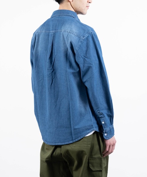 INNOCENT（イノセント）の「『6.5oz ライトデニムシャツ』（シャツ/ブラウス・メンズ・ネイビー/ブルー・L/LL/M）」の10枚目の写真