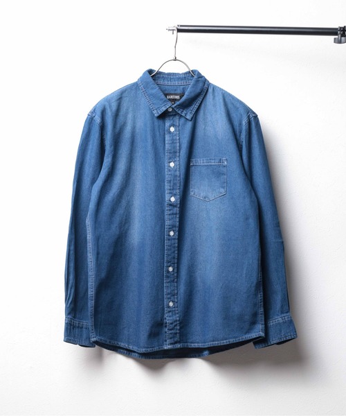 INNOCENT（イノセント）の「『6.5oz ライトデニムシャツ』（シャツ/ブラウス・メンズ・ネイビー/ブルー・L/LL/M）」の13枚目の写真