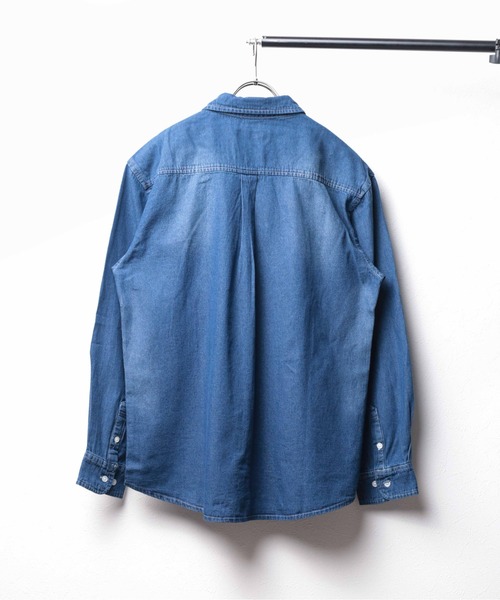 INNOCENT（イノセント）の「『6.5oz ライトデニムシャツ』（シャツ/ブラウス・メンズ・ネイビー/ブルー・L/LL/M）」の14枚目の写真