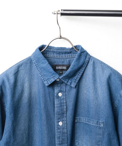 INNOCENT（イノセント）の「『6.5oz ライトデニムシャツ』（シャツ/ブラウス・メンズ・ネイビー/ブルー・L/LL/M）」の16枚目の写真