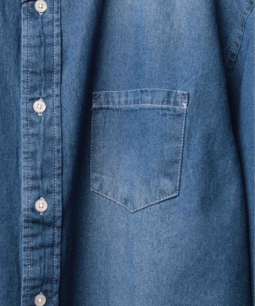 INNOCENT（イノセント）の「『6.5oz ライトデニムシャツ』（シャツ/ブラウス・メンズ・ネイビー/ブルー・L/LL/M）」の18枚目の写真