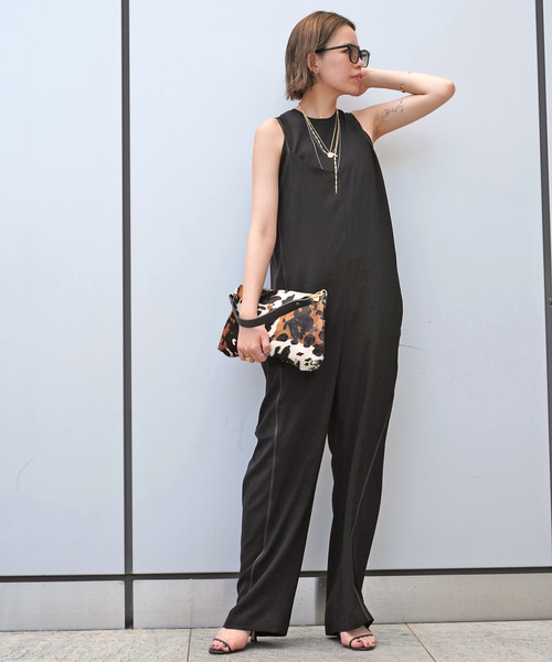 AP STUDIO(エーピーストゥディオ)の「キャミソールオールインワン(つなぎ/オールインワン・レディース・ブラック・36/38)」の6枚目の写真