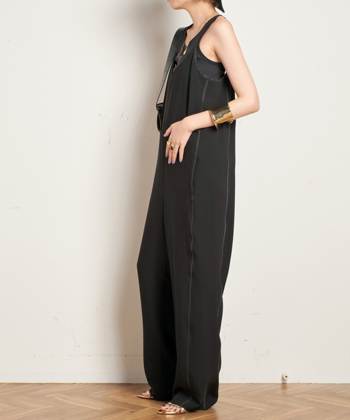 AP STUDIO(エーピーストゥディオ)の「キャミソールオールインワン(つなぎ/オールインワン・レディース・ブラック・36/38)」の10枚目の写真