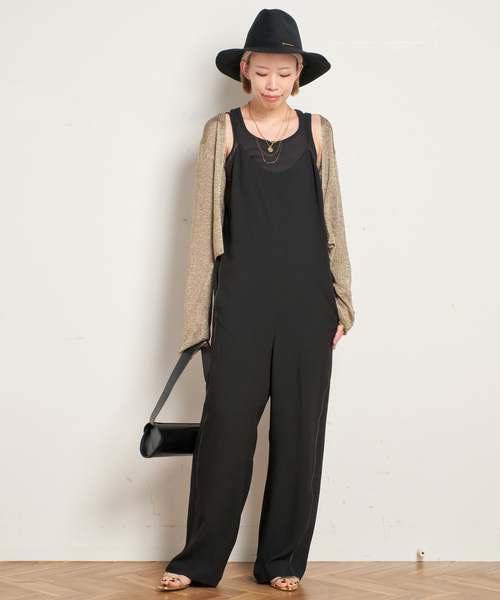 AP STUDIO(エーピーストゥディオ)の「キャミソールオールインワン(つなぎ/オールインワン・レディース・ブラック・36/38)」の12枚目の写真