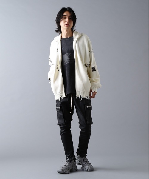 DANKE SCHON(ダンケシェーン)の「DankeSchon/ダンケシェーン/HAND STITCH KNIT DRIVERS(ニット/セーター・メンズ・ホワイト/ブラック・S/M/L)」の10枚目の写真