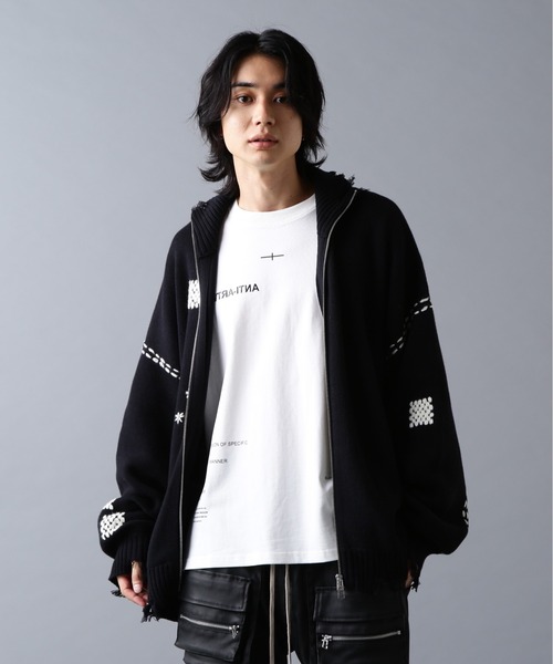 DANKE SCHON(ダンケシェーン)の「DankeSchon/ダンケシェーン/HAND STITCH KNIT DRIVERS(ニット/セーター・メンズ・ホワイト/ブラック・S/M/L)」の13枚目の写真