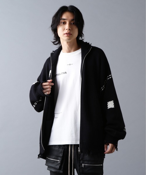 DANKE SCHON(ダンケシェーン)の「DankeSchon/ダンケシェーン/HAND STITCH KNIT DRIVERS(ニット/セーター・メンズ・ホワイト/ブラック・S/M/L)」の14枚目の写真