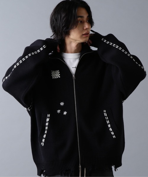 DANKE SCHON(ダンケシェーン)の「DankeSchon/ダンケシェーン/HAND STITCH KNIT DRIVERS(ニット/セーター・メンズ・ホワイト/ブラック・S/M/L)」の16枚目の写真