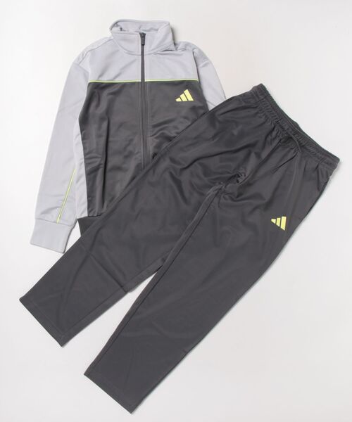adidas（アディダス）の「《adidas》K ESS トラックスーツ（ジャージ・キッズ・ブラック×ホワイト/レッド系その他/ロイヤルブルー/グレー系その他・130/140/150/160）」の2枚目の写真