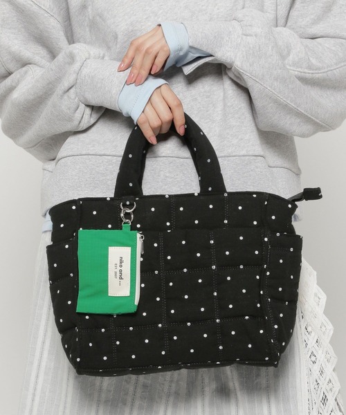 【☆n.k.d☆】あおりポケット付きトートバッグM ナイロンオックスキルト mugi様専用】あおりポケット付きトートバッグM ナイロンオックスキルト