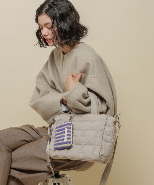 niko and...（ニコアンド）の「ポーチ付き キルト トートバッグM / 500mlボトル収納可能（トートバッグ・レディース・ブラック/ブラウン/レッド/イエロー/その他1/ホワイト系その他/ライトブルー/ブラック系その他/オレンジ/ブラック系その他2/ライトグレー/その他2/ライトブラウン・0）」の21枚目の写真
