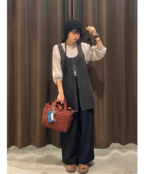 【☆n.k.d☆】あおりポケット付きトートバッグM ナイロンオックスキルト mugi様専用】あおりポケット付きトートバッグM ナイロンオックスキルト