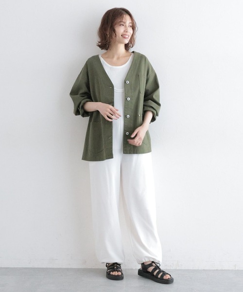 studio CLIP（スタディオクリップ）の「Vネックデニムカバーオール