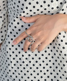 BROTHERHOOD（ブラザーフッド）の「【earyear】Mooncurrent Double Finger Ring（リング）」