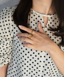 BROTHERHOOD（ブラザーフッド）の「【earyear】Mooncurrent Double Finger Ring（リング）」