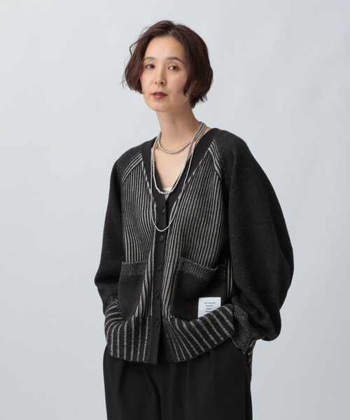 黒のVネックカーディガン セール】7ゲージリブVネックカーディガン 571561（カーディガン/ボレロ