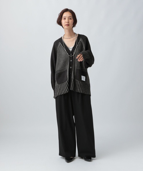 LEPSIM（レプシィム）の「7ゲージリブVネックカーディガン　571561（カーディガン/ボレロ・レディース・ブラック/レッド/ネイビー・FREE）」の7枚目の写真