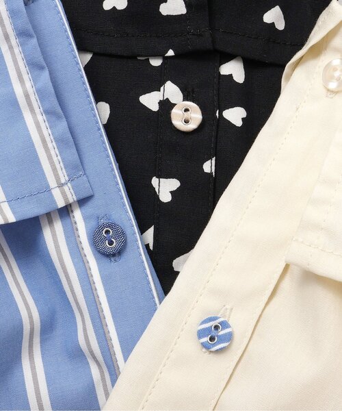 BREEZE(ブリーズ)の「【リンク/ジュニア対応】ノーカラーシャツワンピース(ワンピース・キッズ・ストライプ/オフホワイト/ブラック・90/100/110/120/130/140)」の9枚目の写真