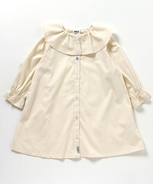 BREEZE(ブリーズ)の「【リンク/ジュニア対応】ノーカラーシャツワンピース(ワンピース・キッズ・ストライプ/オフホワイト/ブラック・90/100/110/120/130/140)」の14枚目の写真