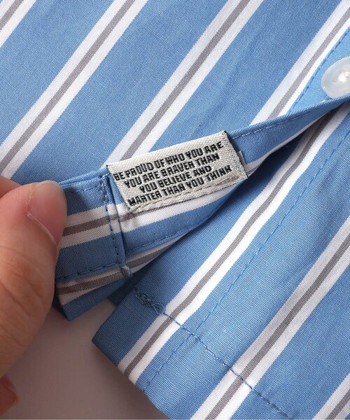 BREEZE(ブリーズ)の「【リンク/ジュニア対応】ノーカラーシャツワンピース(ワンピース・キッズ・ストライプ/オフホワイト/ブラック・90/100/110/120/130/140)」の21枚目の写真