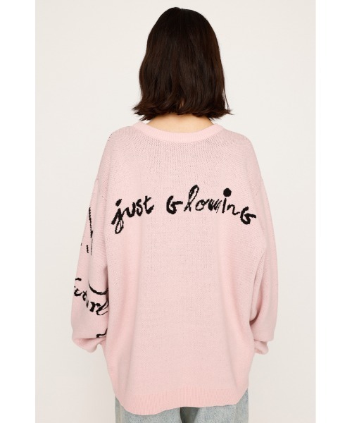 SLY（スライ）の「JQ LOGO MOTIF TOPS ジャガード ロゴモチーフ トップス 秋服 冬服（ニット/セーター・レディース・ピンク/オフホワイト/ネイビー・FREE）」の18枚目の写真