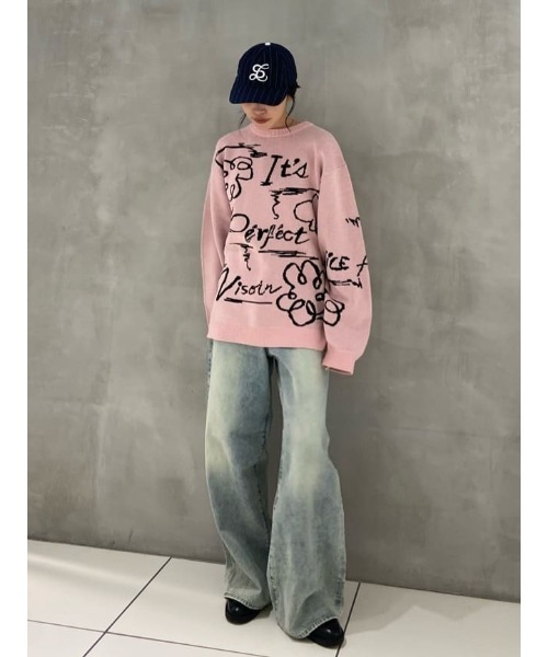 JQ LOGO MOTIF TOPS ジャガード ロゴモチーフ トップス 秋服 冬