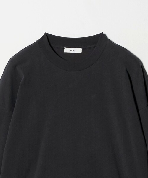 ATON(エイトン)の「<ATON>ロングスリーブ Tシャツ(Tシャツ/カットソー・レディース・ダークグレー/ナチュラル・02(38))」の3枚目の写真