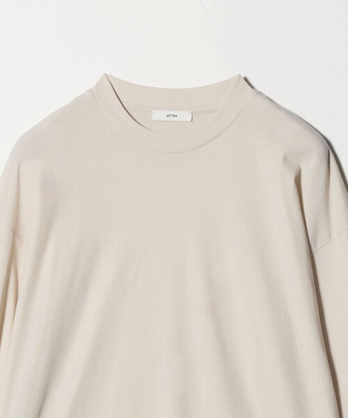 ATON(エイトン)の「<ATON>ロングスリーブ Tシャツ(Tシャツ/カットソー・レディース・ダークグレー/ナチュラル・02(38))」の8枚目の写真