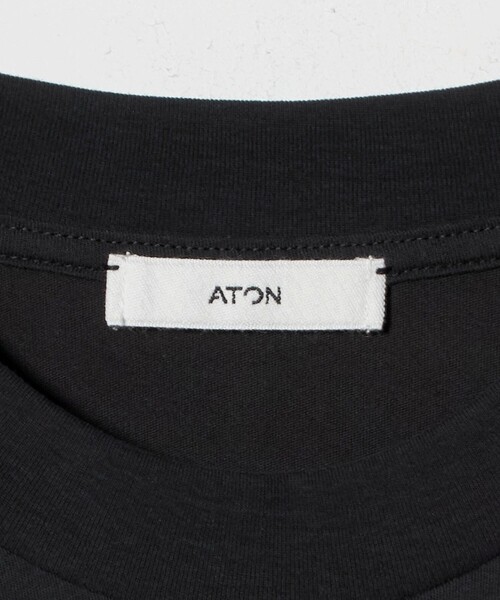 ATON(エイトン)の「<ATON>ロングスリーブ Tシャツ(Tシャツ/カットソー・レディース・ダークグレー/ナチュラル・02(38))」の10枚目の写真