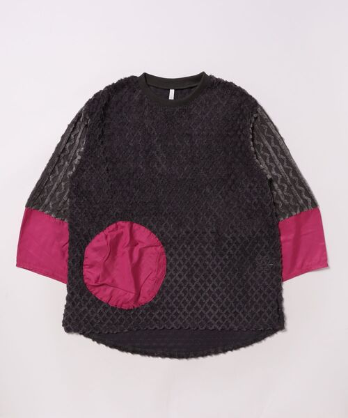 garcon la raison（ギャルソン・ラ・レゾン）の「ビッグサークルプルオーバー（レディース）（Tシャツ/カットソー・レディース・ブラック/ベージュ/チャコール・1/2）」の17枚目の写真