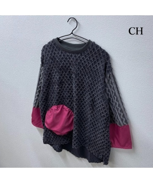 garcon la raison（ギャルソン・ラ・レゾン）の「ビッグサークルプルオーバー（レディース）（Tシャツ/カットソー・レディース・ブラック/ベージュ/チャコール・1/2）」の10枚目の写真