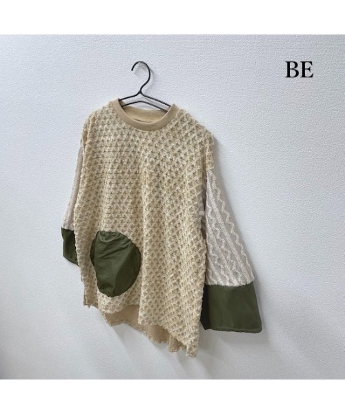 garcon la raison（ギャルソン・ラ・レゾン）の「ビッグサークルプルオーバー（レディース）（Tシャツ/カットソー・レディース・ブラック/ベージュ/チャコール・1/2）」の12枚目の写真