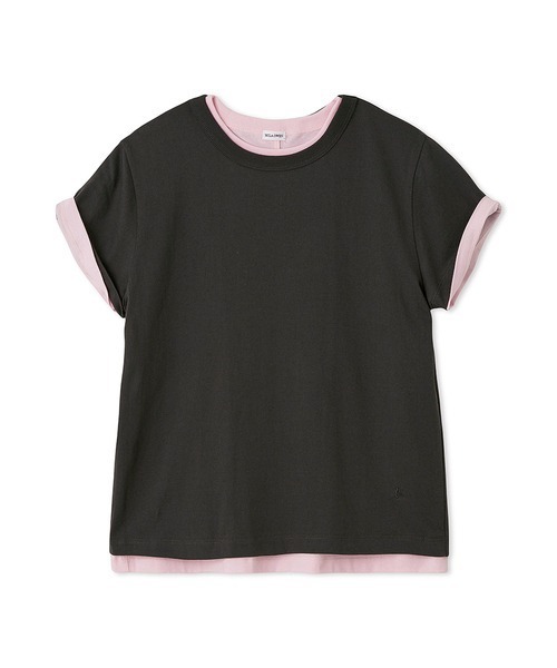 Mila Owen(ミラオーウェン)の「【セットアイテム】コットン100%レイヤード2PACK T(Tシャツ/カットソー・レディース・ブラック/グレー/ブラウン/ミント・F)」の2枚目の写真