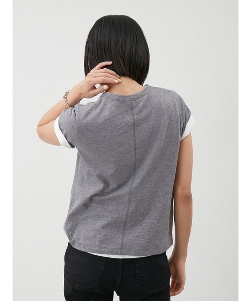 Mila Owen(ミラオーウェン)の「【セットアイテム】コットン100%レイヤード2PACK T(Tシャツ/カットソー・レディース・ブラック/グレー/ブラウン/ミント・F)」の7枚目の写真