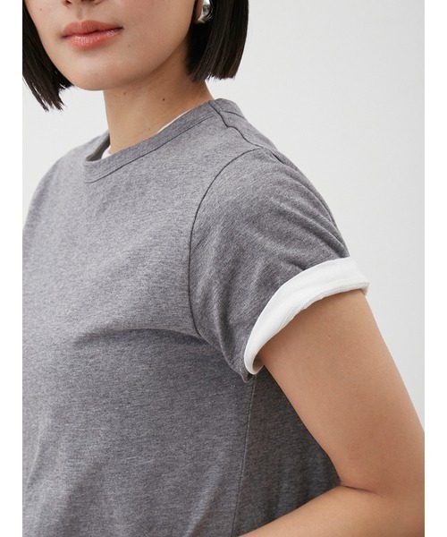 Mila Owen(ミラオーウェン)の「【セットアイテム】コットン100%レイヤード2PACK T(Tシャツ/カットソー・レディース・ブラック/グレー/ブラウン/ミント・F)」の9枚目の写真