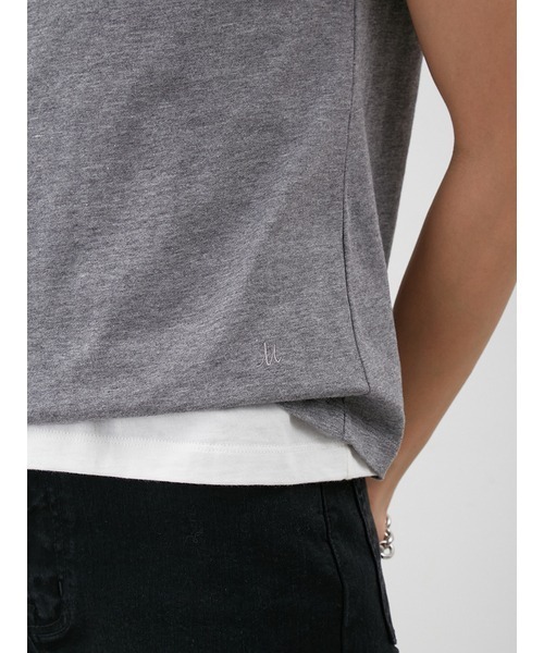 Mila Owen(ミラオーウェン)の「【セットアイテム】コットン100%レイヤード2PACK T(Tシャツ/カットソー・レディース・ブラック/グレー/ブラウン/ミント・F)」の10枚目の写真