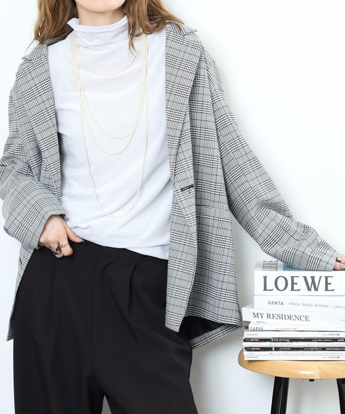EGLANTINE(エグランティーヌ)の「EGLANTINE 前後2way シアーベロアハイネックインナー日本製(Tシャツ/カットソー・レディース・ブラック/ライトベージュ/ピンク/シルバーグレー/モカ・38)」の9枚目の写真