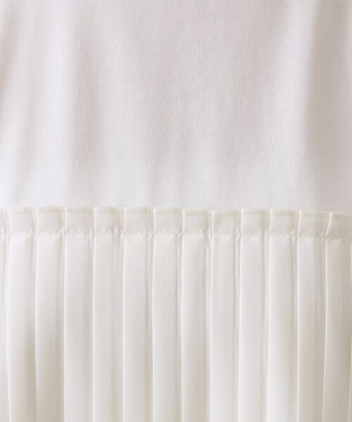 OPAQUE.CLIP（オペークドットクリップ）の「プリーツドッキングカットソー【洗濯機OK】（Tシャツ/カットソー・レディース・ボルドー/ホワイト/チャコール・40/38）」の10枚目の写真