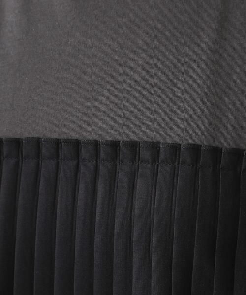 OPAQUE.CLIP（オペークドットクリップ）の「プリーツドッキングカットソー【洗濯機OK】（Tシャツ/カットソー・レディース・ボルドー/ホワイト/チャコール・40/38）」の18枚目の写真