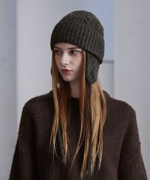 CLEL（クレイル）の「【CLEL】Alpaca Blend Cable Knit Beanie / アルパカブレンド ケーブルニット帽（ニットキャップ/ビーニー）」