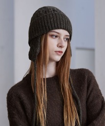CLEL（クレイル）の「【CLEL】Alpaca Blend Cable Knit Beanie / アルパカブレンド ケーブルニット帽（ニットキャップ/ビーニー）」