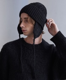 CLEL（クレイル）の「【CLEL】Alpaca Blend Cable Knit Beanie / アルパカブレンド ケーブルニット帽（ニットキャップ/ビーニー）」
