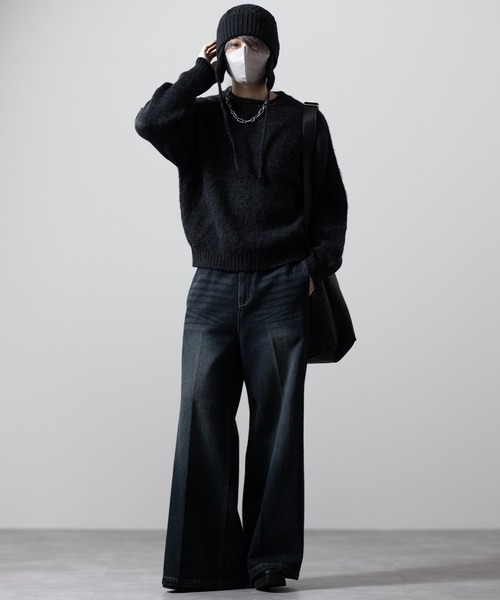 CLEL(クレイル)の「【CLEL】Alpaca Blend Cable Knit Beanie / アルパカブレンド ケーブルニット帽(ニットキャップ/ビーニー・メンズ・チャコールグレー/ブラック/ブラウン・FREE)」の21枚目の写真