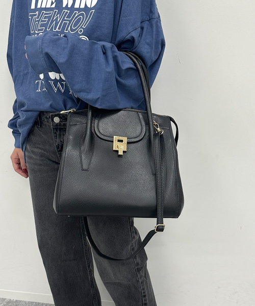 U by SPICK&SPAN(ユーバイスピックアンドスパン)の「《WEB限定追加9》MARLON /マルロン 2WAY TOTE BAG9(トートバッグ・レディース・ブラック・FREE)」の6枚目の写真