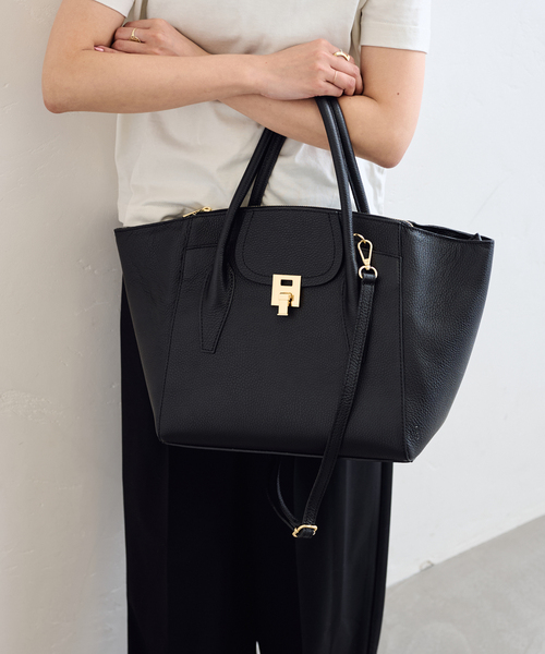 U by SPICK&SPAN(ユーバイスピックアンドスパン)の「《WEB限定追加9》MARLON /マルロン 2WAY TOTE BAG9(トートバッグ・レディース・ブラック・FREE)」の10枚目の写真