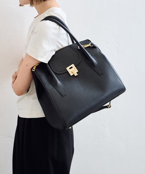 U by SPICK&SPAN(ユーバイスピックアンドスパン)の「《WEB限定追加9》MARLON /マルロン 2WAY TOTE BAG9(トートバッグ・レディース・ブラック・FREE)」の12枚目の写真