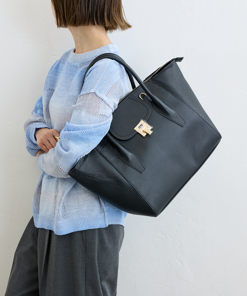 U by SPICK&SPAN(ユーバイスピックアンドスパン)の「《WEB限定追加9》MARLON /マルロン 2WAY TOTE BAG9(トートバッグ・レディース・ブラック・FREE)」の18枚目の写真
