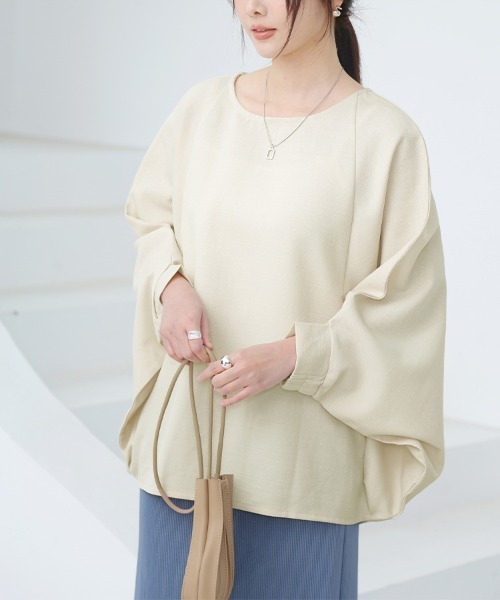 ONEP STAR(ワンピスター)の「ドルマンスリーブブラウス(シャツ/ブラウス・レディース・アイボリー/ブラック/ネイビー・MEDIUM)」の1枚目の写真